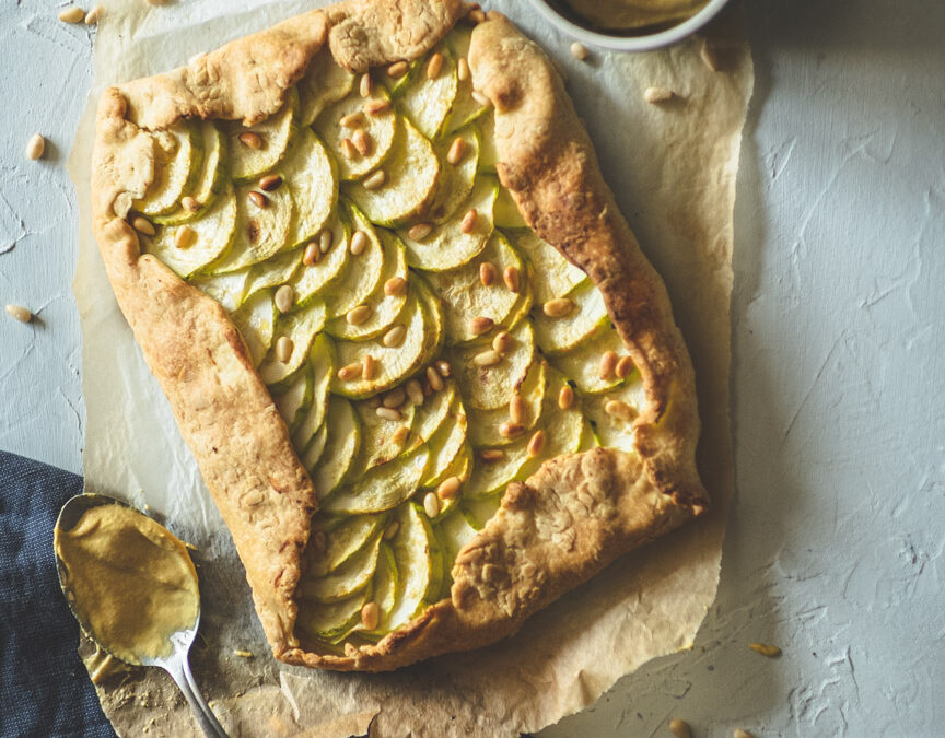 Tarte courgette et pignons de pin