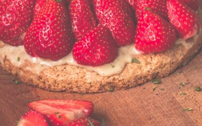 Tarte aux fraises et crémeux vanille et citron vert