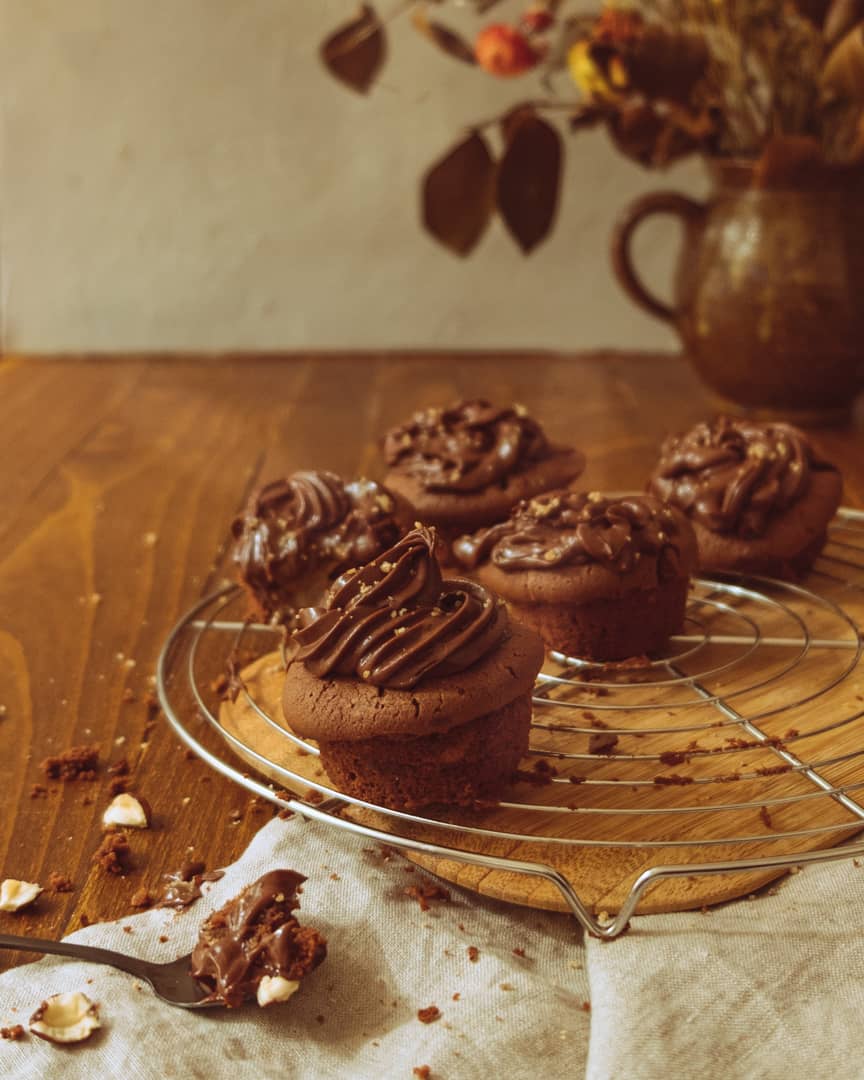 Muffins aux chocolat et noisettes