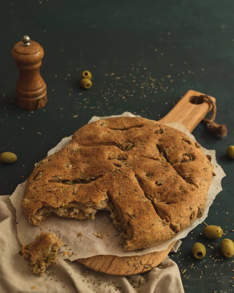 fougasse aux olives vegan