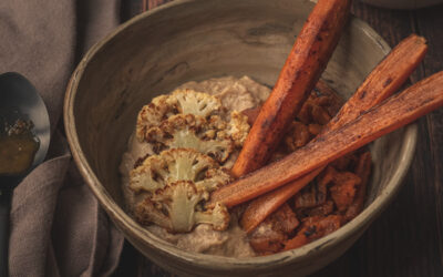 Crémeux choux- fleurs et poêlée de carottes