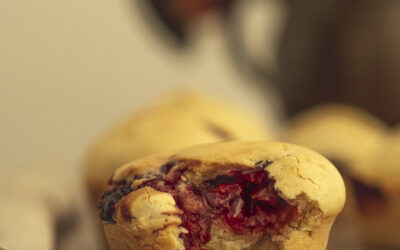 Muffins cœur cerise