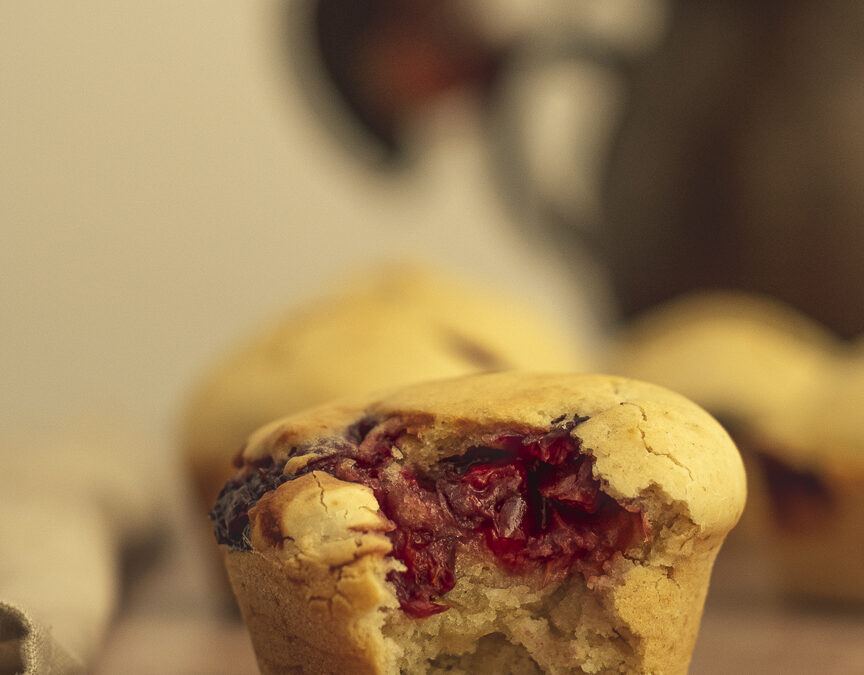 Muffins cœur cerise