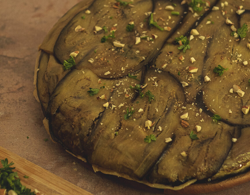 Tarte tatin aubergines et courgettes