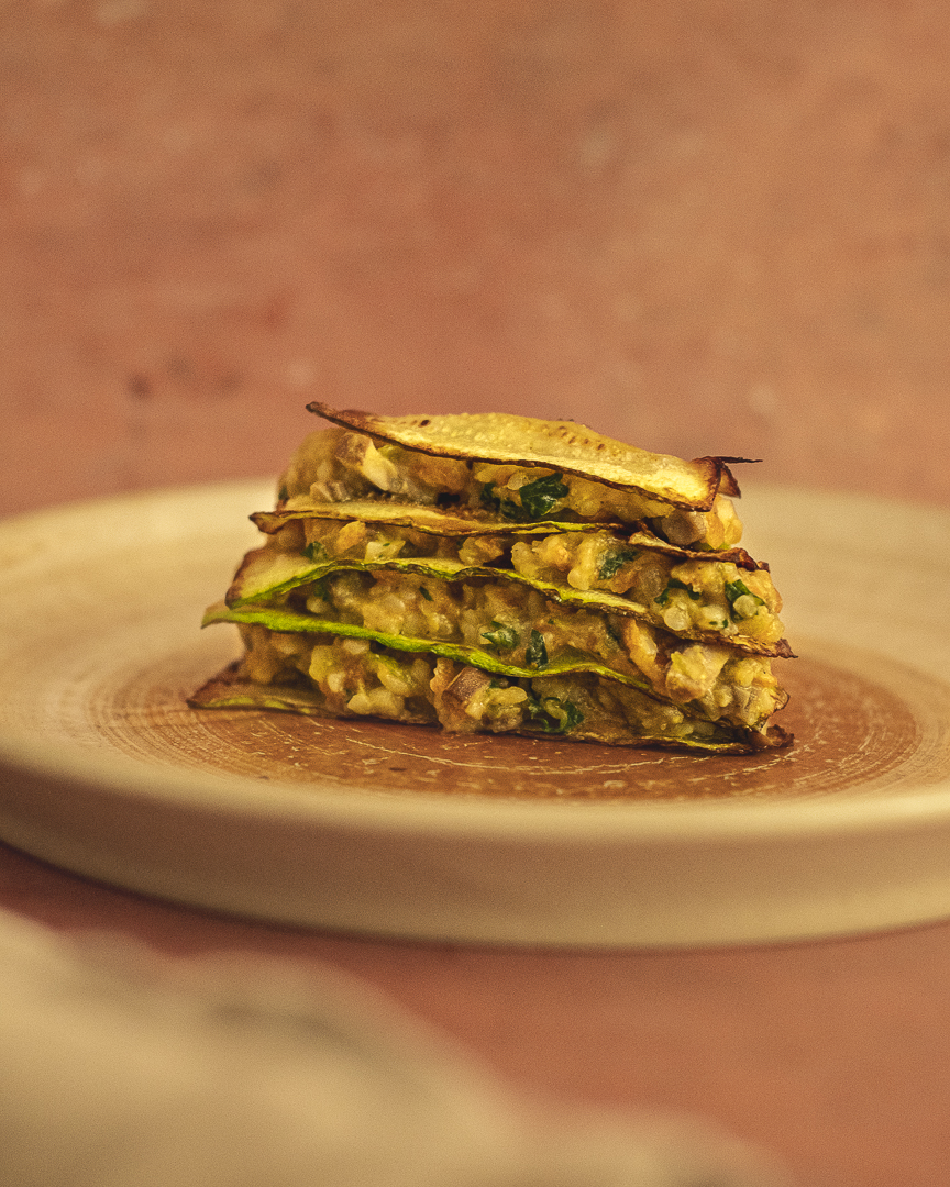 Lasagne de courgette aux petits légumes