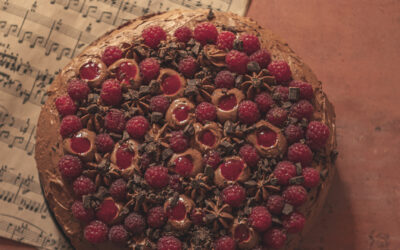 Gâteau chocolat framboise
