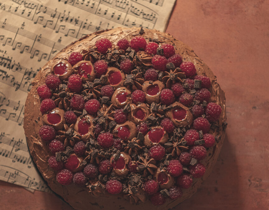 Gâteau chocolat framboise